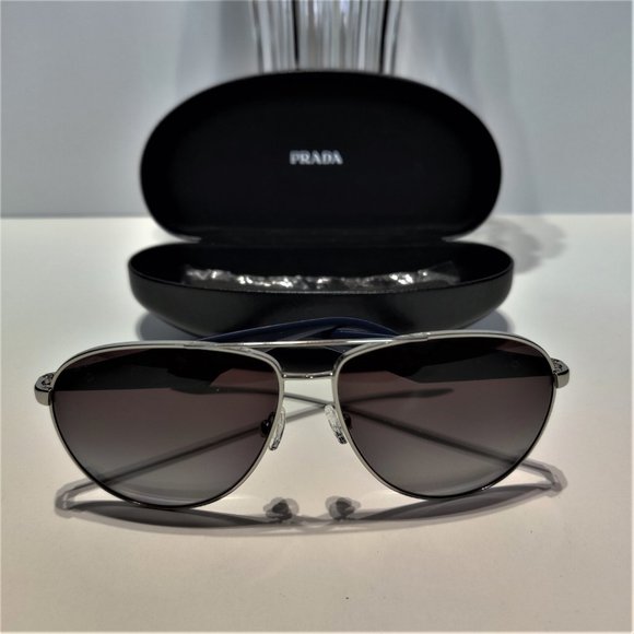 PRADA VINTAGE AVIATOR SUNGLASSES - Picture 3 of 14